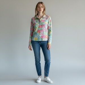 Lilly Pulitzer States Popover Top